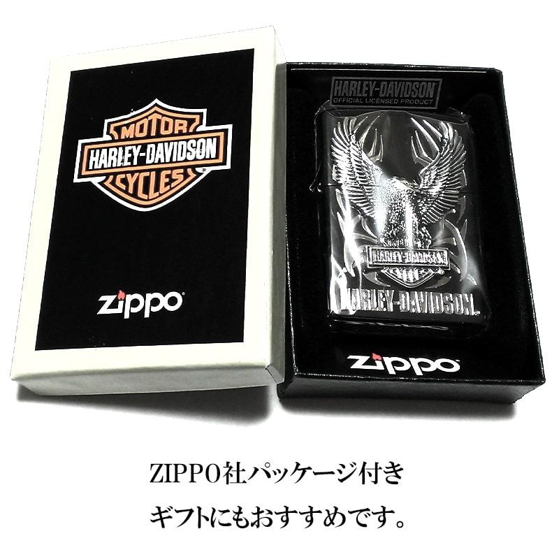 ZIPPO ハーレー ダビッドソン ビッグメタル イーグル ロゴ 銀イブシ 