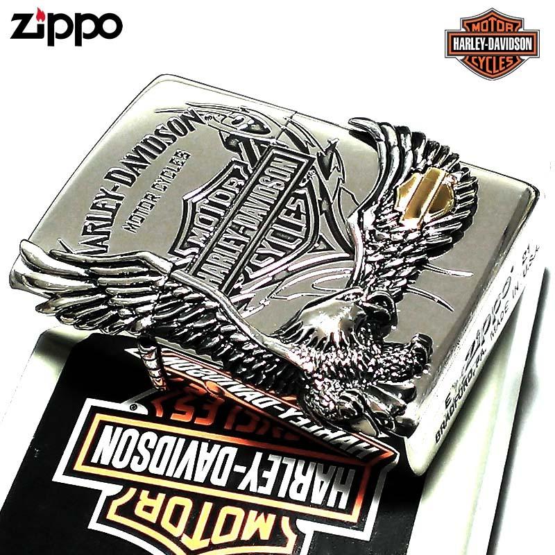 ZIPPO ライター ハーレーダビッドソン ジッポ 銀燻し イーグルメタル 