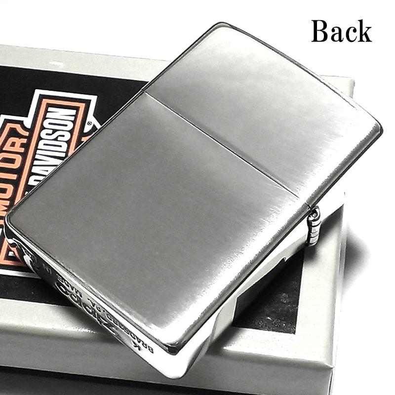 ZIPPO ハーレー ダビッドソン スカル シルバー サイド彫刻 ロゴ ZIPPO ハーレー ダビッドソン スカル シルバー サイド彫刻 ロゴ