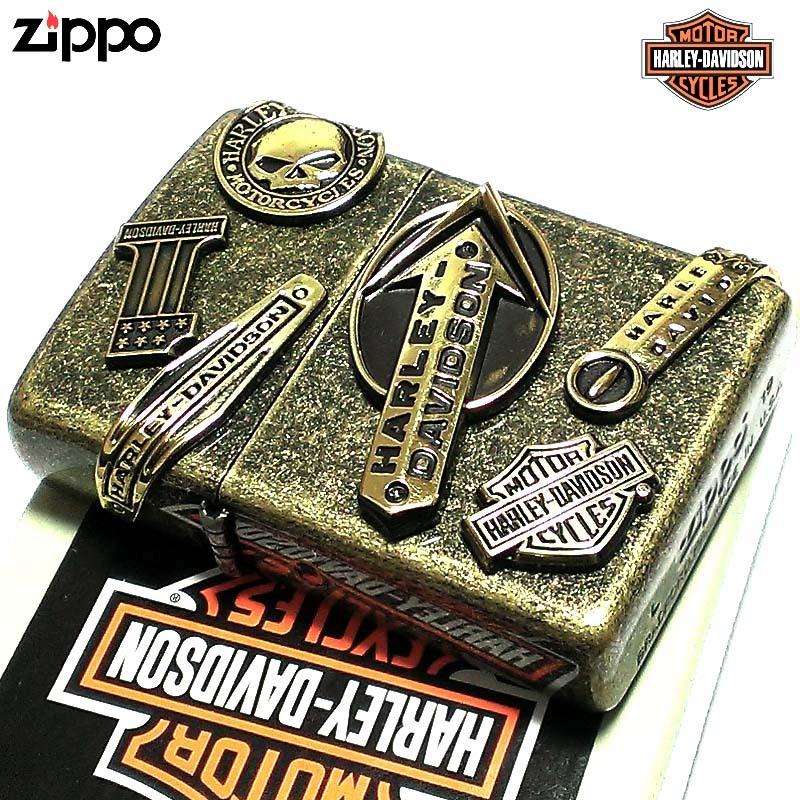 未使用 ジッポー 限定 ハーレーダビッドソン ブラス メタル張り