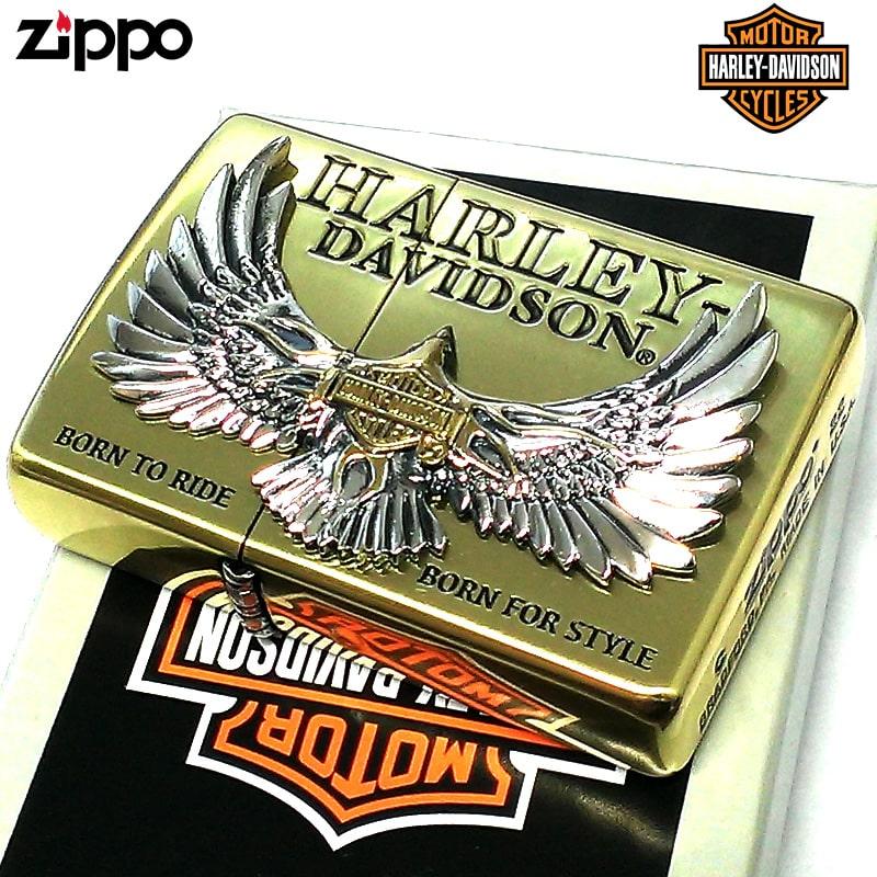 ZIPPO（ジッポー） ハーレー ダビッドソン 金銀 イーグル 鷹 シルバー