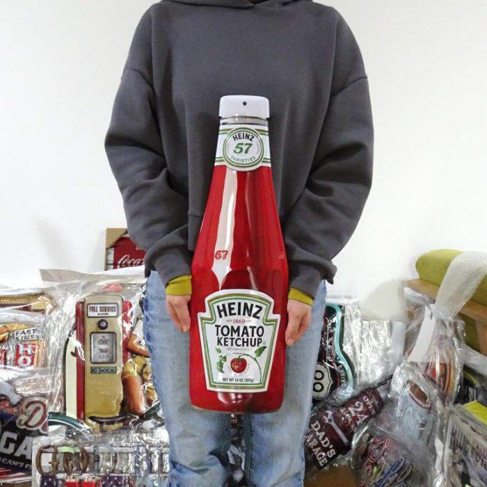 アメリカン レトロ ブリキ看板 ハインツ ケチャップ レッド