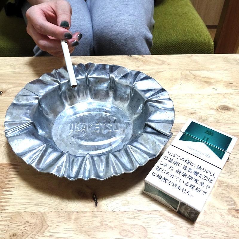 HiHi灰皿 卓上 トタン 日本製 たばこ おしゃれ 喫煙具 インテリア 渋い