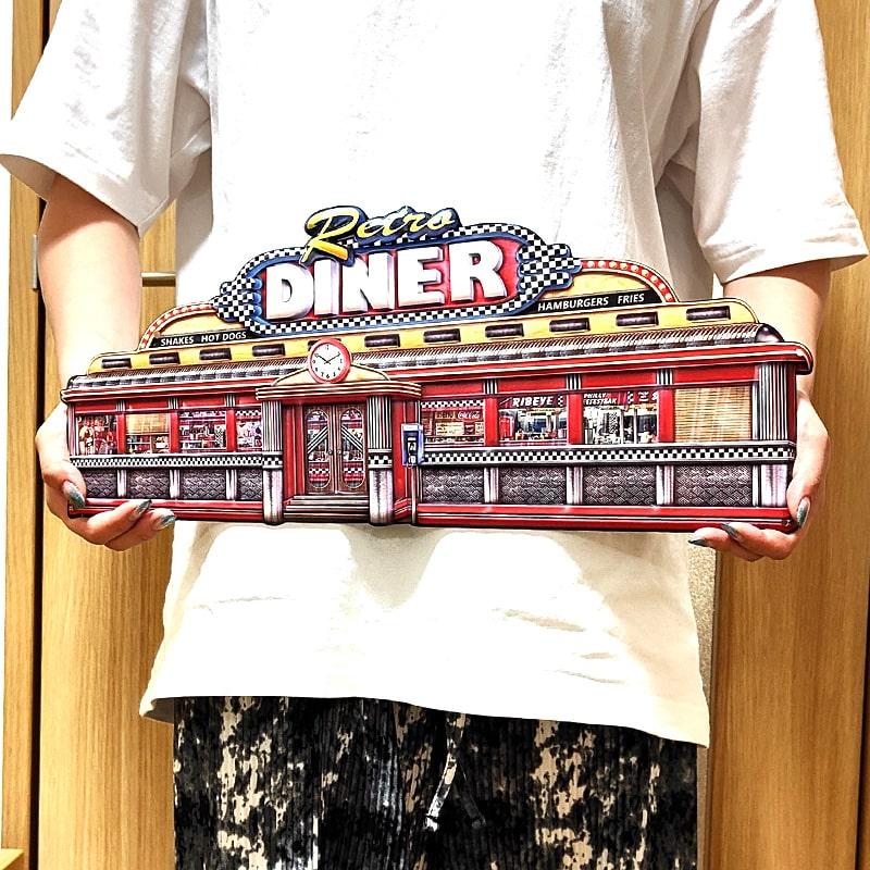 アメリカン レトロ ブリキ看板 Retro DINER アンティークプレート