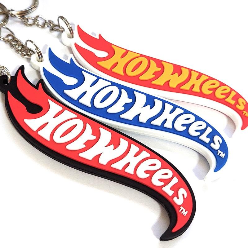 アメリカン レトロ キーホルダー かっこいい HOT WHEELS ロゴ ラバー