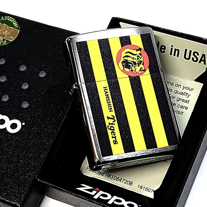 ZIPPO 阪神タイガース 旗デザイン ジッポ ライター 渋い 銀サテン 野球