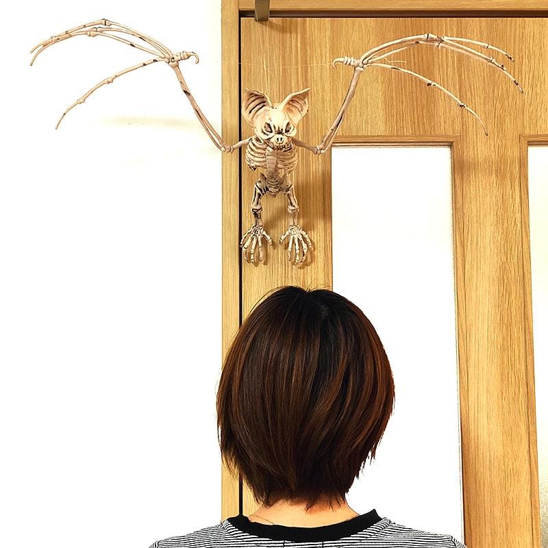 【新品】カッティングダイ☆ハロウィン　ガイコツ、コウモリ アメリカン レトロ フライングボーンバット ハロウィン インテリア