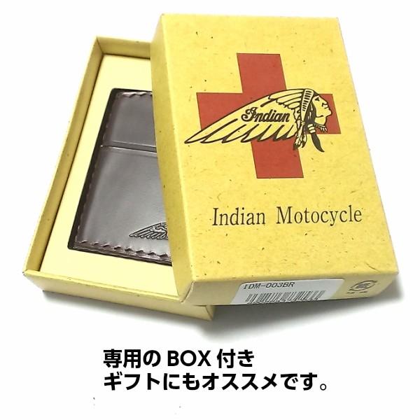 オイルライター インディアンモトサイクル コードバン革巻き ライター 