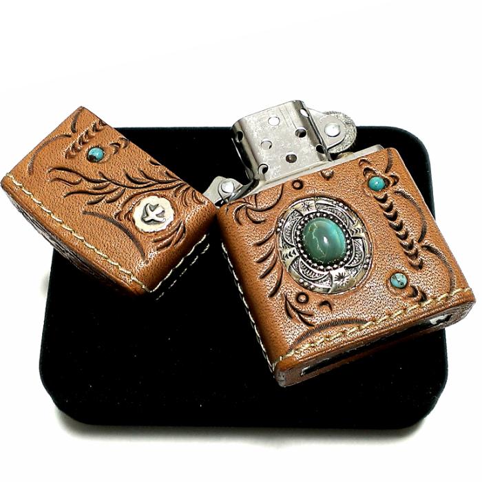 ZIPPO（ジッポー） 革巻き インディアンスピリット フェザー ライター 