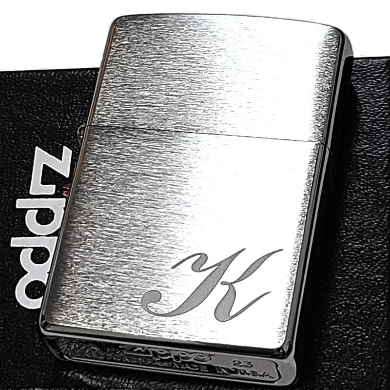 ZIPPO（ジッポー） ライター サテンシルバー イニシャル K ジッポ