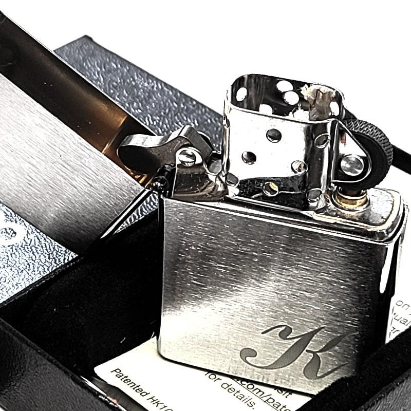 ZIPPO（ジッポー） ライター サテンシルバー イニシャル K ジッポ