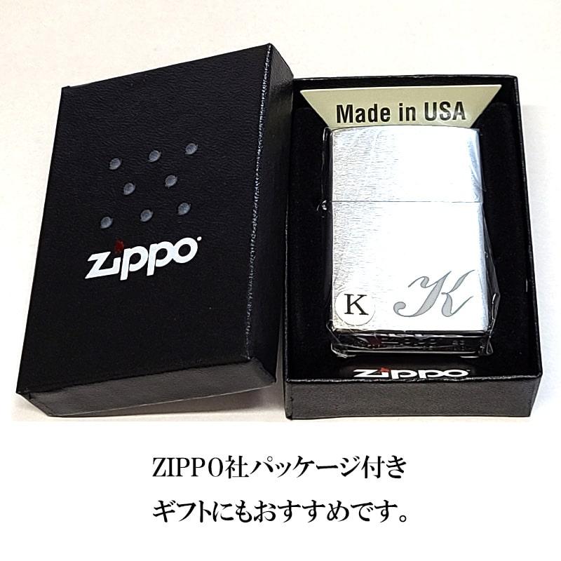 ZIPPO（ジッポー） ライター サテンシルバー イニシャル K ジッポ