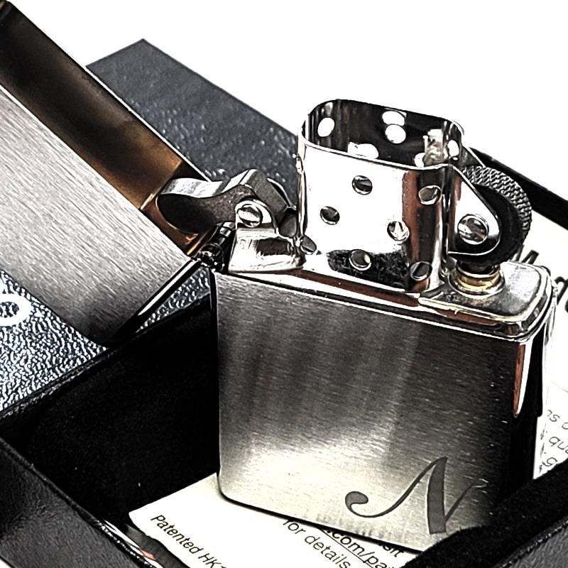 ZIPPO（ジッポー） イニシャル N ライター レーザー彫刻 サテン