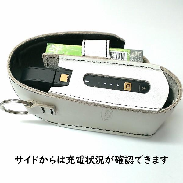 アイコスケース IQOS カーボン＆本革 レザー ホワイト 日本製 電子