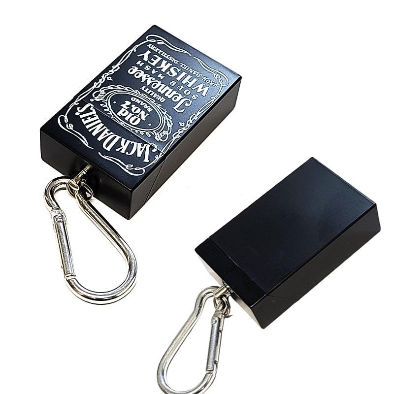 アメリカン レトロ 携帯灰皿 ジャックダニエル カラビナ付き