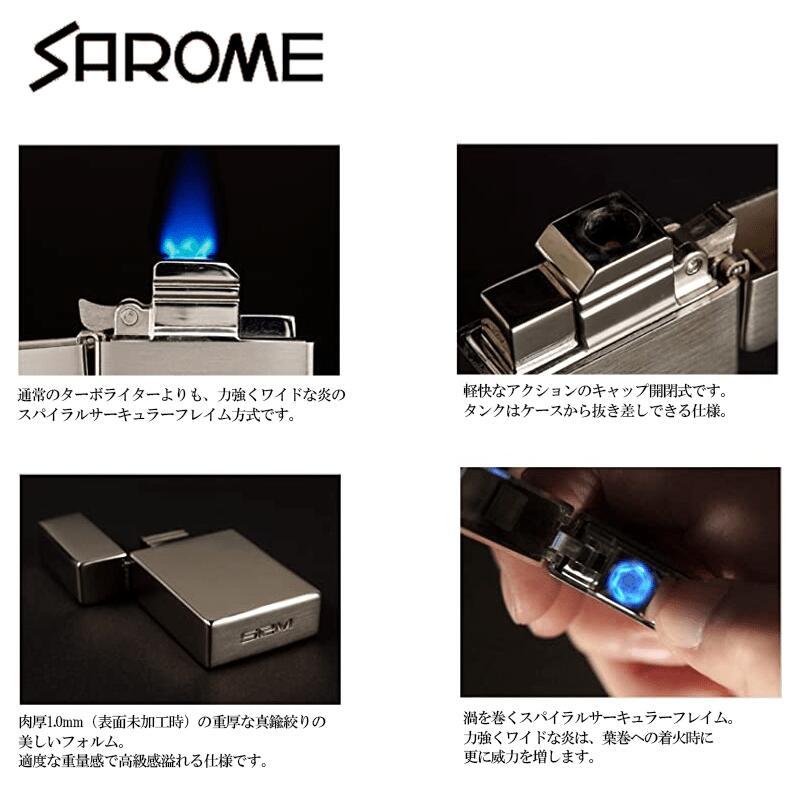 訳あり特価 SAROME ガスライター サロメ クリスタルブラック ターボ 黒銀 スパイラルサーキュラーフレイム 彫刻 SRM 廃盤品 絶版｜hayamipro｜06