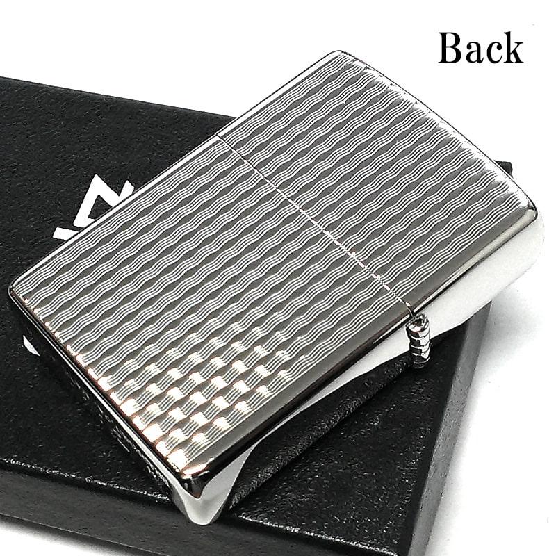 ZIPPO ライター かごめ ダイヤカット ジッポ 籠目 シルバー ホワイトニッケル かっこいい 銀 おしゃれ メンズ プレゼント ギフトの画像