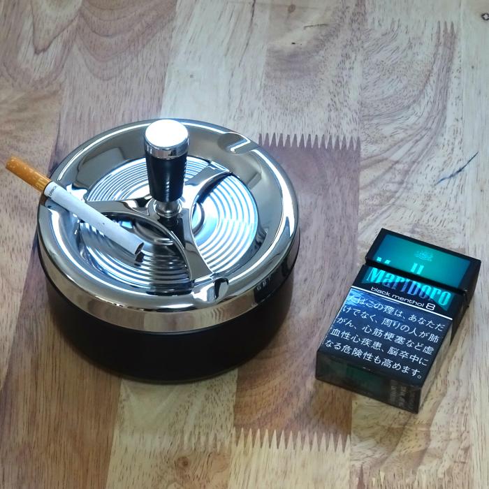 卓上灰皿 PA 回転灰皿 大 おしゃれ 灰皿 蓋付き インテリア タバコ