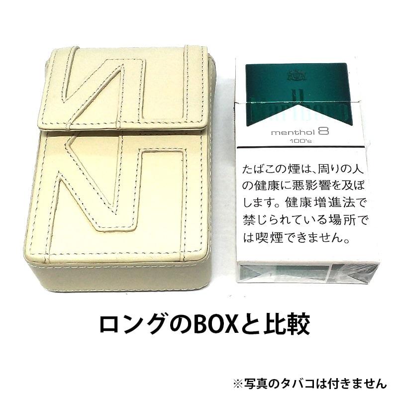 シガレットケース かわいい キャサリンハムネット ベージュ 牛革 