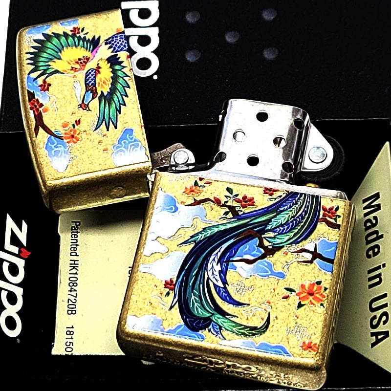 ZIPPO（ジッポー） ライター 鳳凰 和柄 着物 ブラスバレル仕上げ