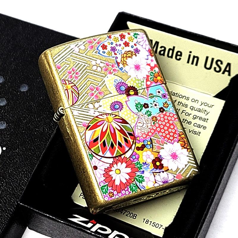 ZIPPO（ジッポー） 和柄 鞠 着物 おしゃれ 和風 ジッポ ライター 