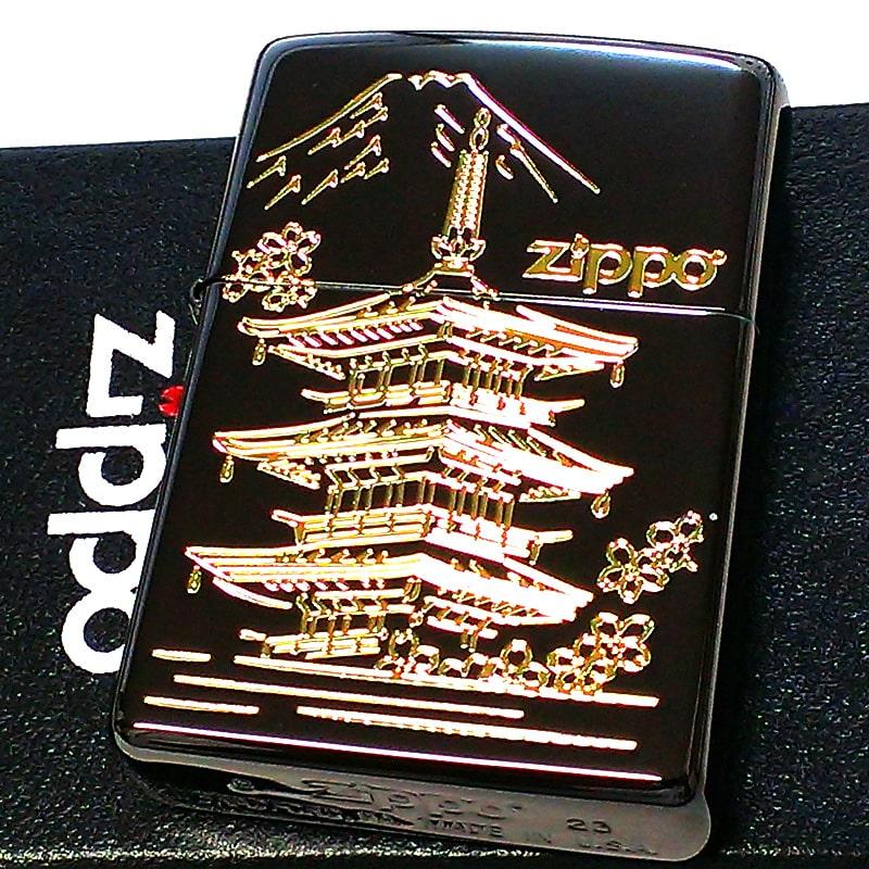 ZIPPO（ジッポー） 金閣寺 和柄 ジッポ ライター ブラックニッケル