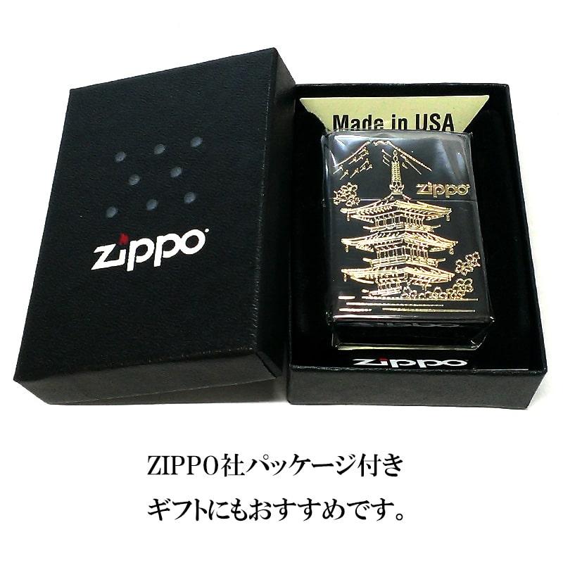 ZIPPO（ジッポー） 金閣寺 和柄 ジッポ ライター ブラックニッケル