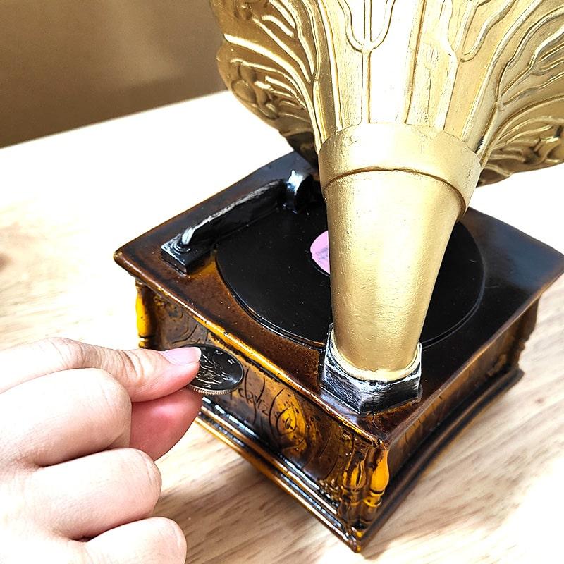 アメリカン レトロ 貯金箱 蓄音機 マネーバンク アンティーク