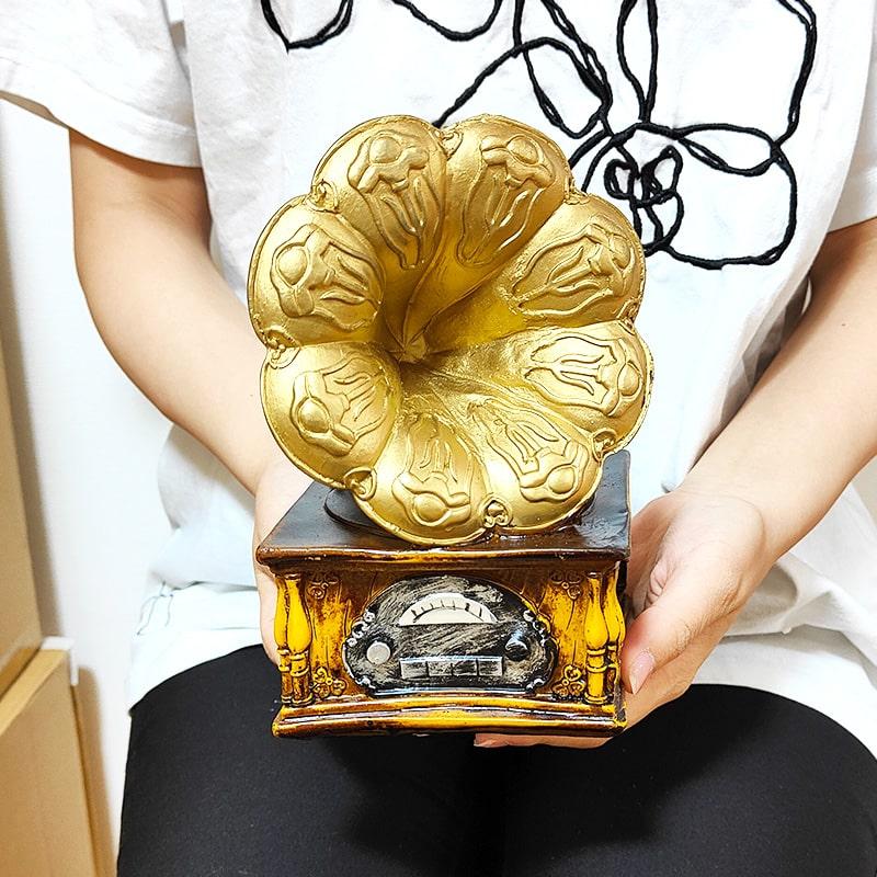 アメリカン レトロ 貯金箱 蓄音機 マネーバンク アンティーク