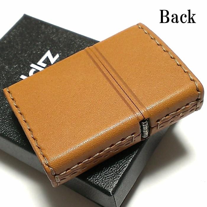 Zippo レザーライター ブラウン Zippo ジッポー 革巻き レーザー キーホールメタル LEATHER WINDING