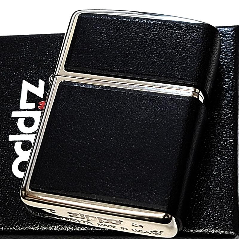 ZIPPO（ジッポー） アーマー 牛革 黒 ジッポ ライター 本革 ブラック 3 