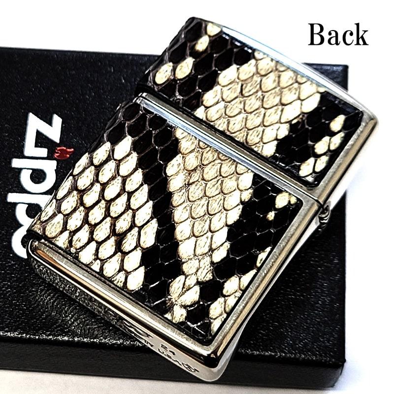ZIPPO ライター 本錦蛇革 3面連続加工 アーマー ジッポ 重厚 おしゃれ パイソン 銀燻し かっこいい 本革 NC彫刻 レザー 渋い メンズ 高級 | ZIPPO | 02