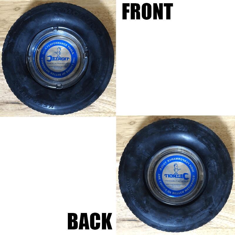 灰皿 卓上 タイヤ 喫煙具 Detroit タバコ ユニーク ブラック 小物入れ