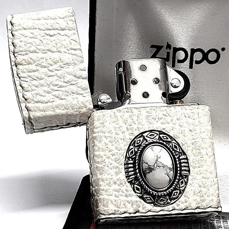 ZIPPO（ジッポー） ライター 限定30個生産 ホワイトリザード 本革巻き