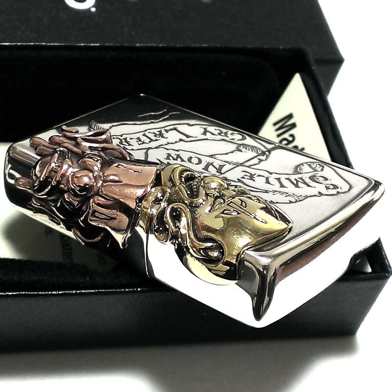 ZIPPO（ジッポー） ライター ラッキーチャーム 2フェイス 銀イブシ 