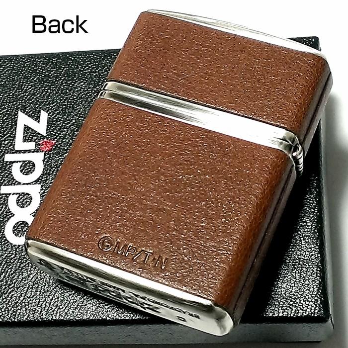 ZIPPO ルパン三世 アーマー ジッポ ライター ヴィンテージ・スタイル 本牛革巻き 4面 シルバー燻し＆ブラウン ジッポー アニメ かっこいい｜hayamipro｜03