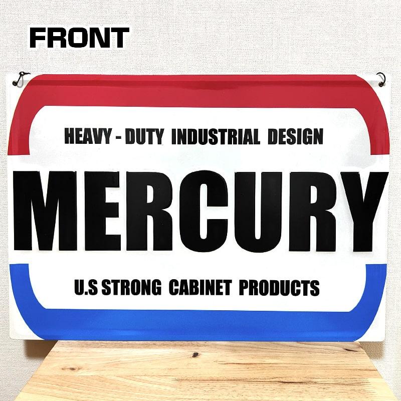 Kukuri✦365✦ショップ様用看板製作✦100cm×40cm✦ロゴあり MERCURY（マーキュリー） ブリキ看板 ロゴ 大型 ティンサイン おしゃれ