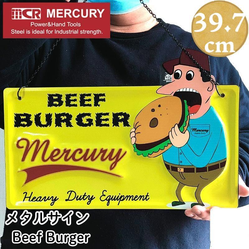 MERCURY（マーキュリー） ブリキ看板 ハンバーガー Mr.T メタルサイン