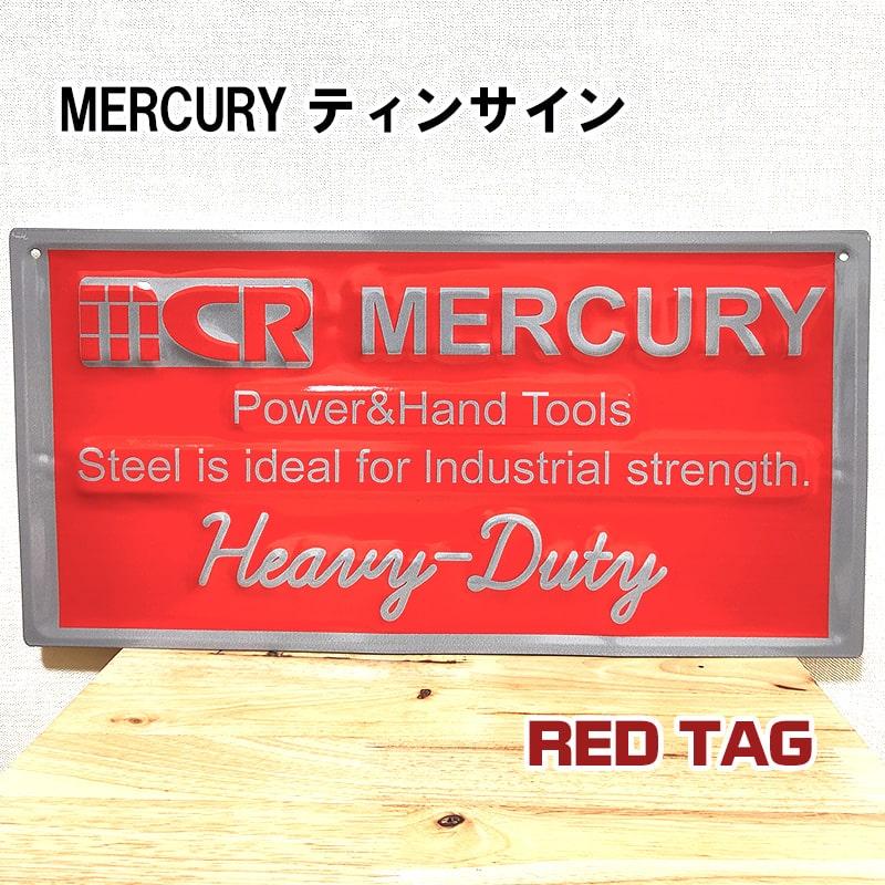 アメリカ ブリキ ティンサイン アンティーク看板 MERCURY（マーキュリー） ティンサイン ブリキ看板 RED TAG インテリア