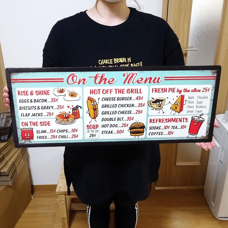 アメリカン レトロ ブリキ看板 レトロ メタルサイン ヴィンテージ MENU