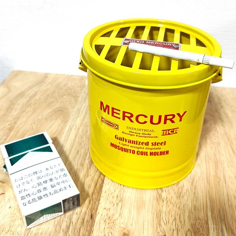 灰皿 フタ付き MERCURY 蚊取り線香 蚊遣り 屋外 おしゃれ
