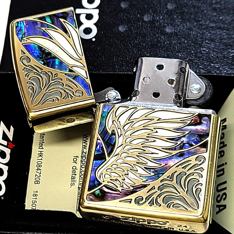 ZIPPO（ジッポー） ライター 天使の羽 メタルシェルウイング ブラス