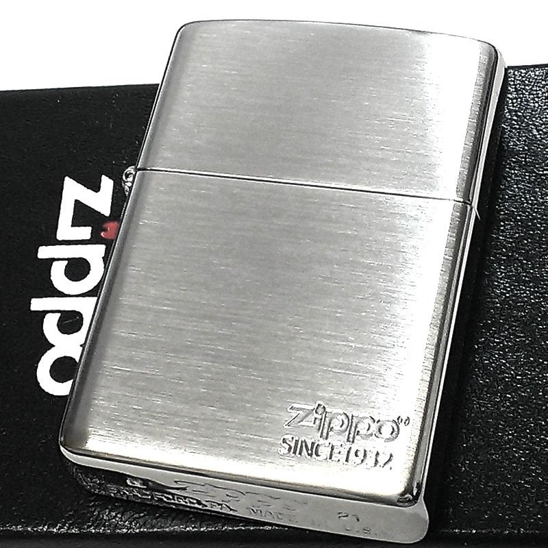ZIPPO（ジッポー） ライター シンプル プラチナサテーナ 銀 ジッポロゴ