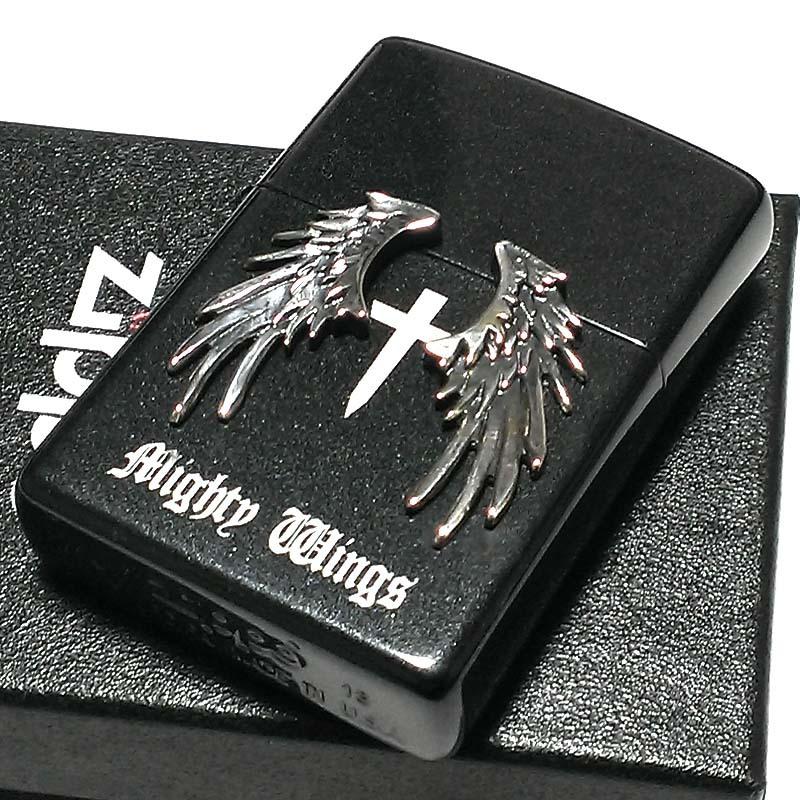 ZIPPO ライター マイティ ウィングス ラメブラック 天使の羽 ブラック 