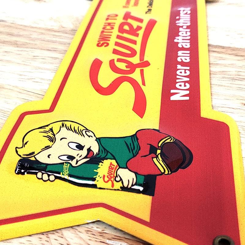 アメリカン レトロ ブリキ看板 ミニエンボスメタルサイン SQUIRT