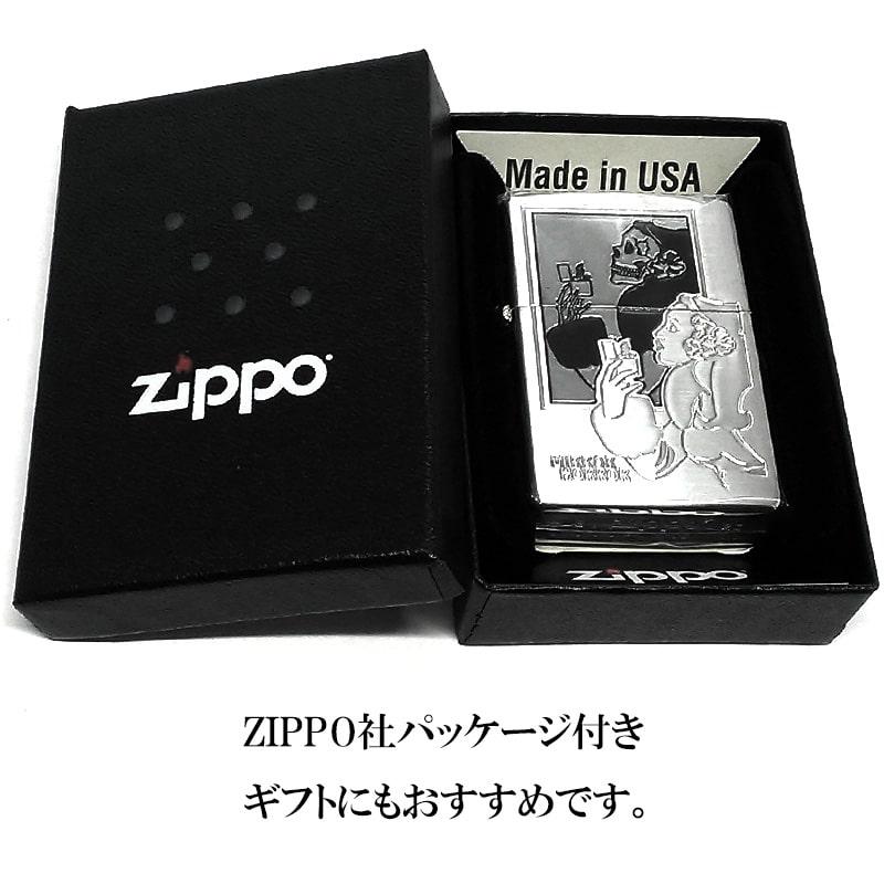 ZIPPO ライター ウインディ ミラー&ホラー ウィンディガール ドクロ 鏡 
