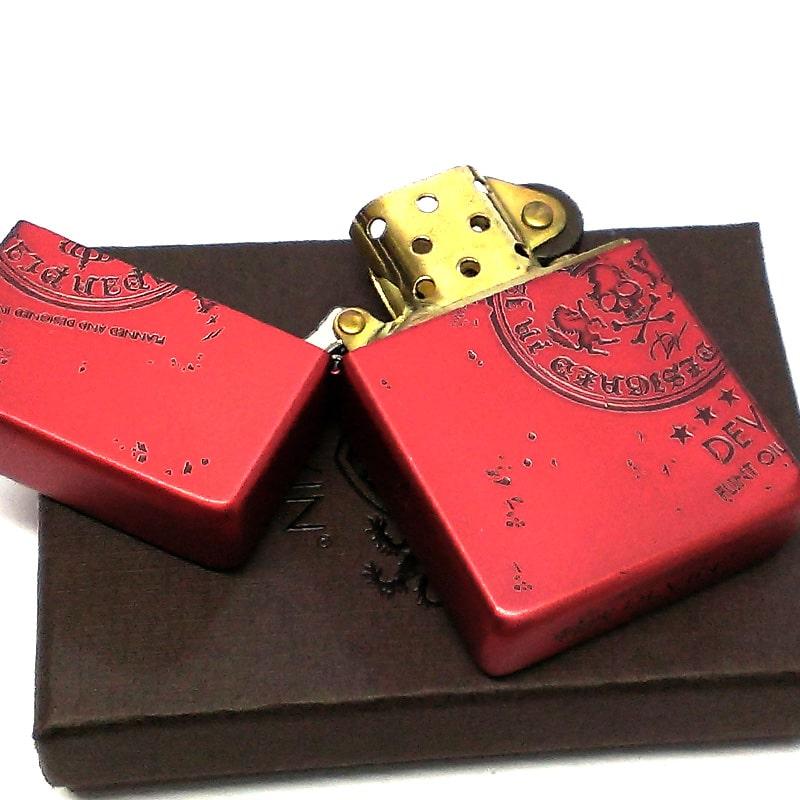ライテック オイルライター DEVIN マットレッド デヴィン フリント式