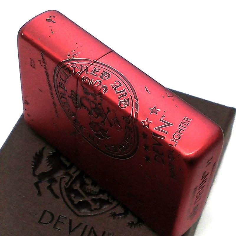 ライテック オイルライター DEVIN マットレッド デヴィン フリント式
