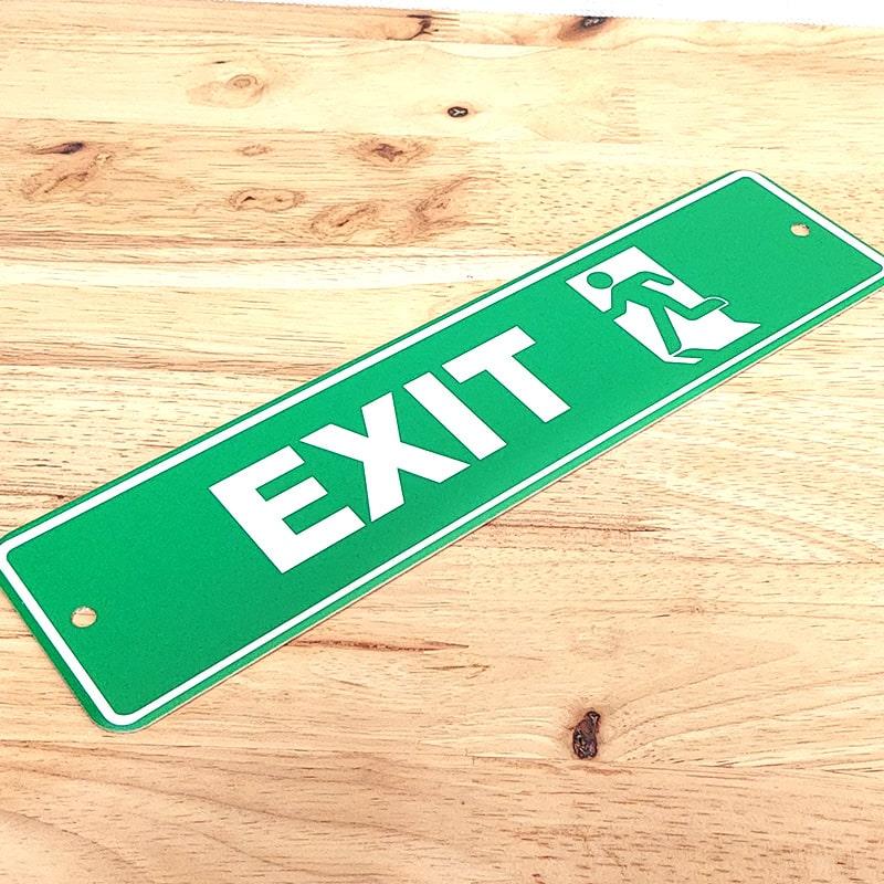 アメリカン レトロ 看板 EXIT メッセージプレート 出口 メッセージ