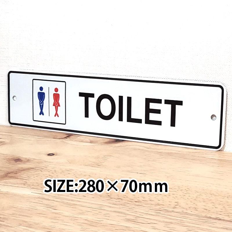 アメリカン レトロ 看板 トイレ メッセージプレート TOILET 案内